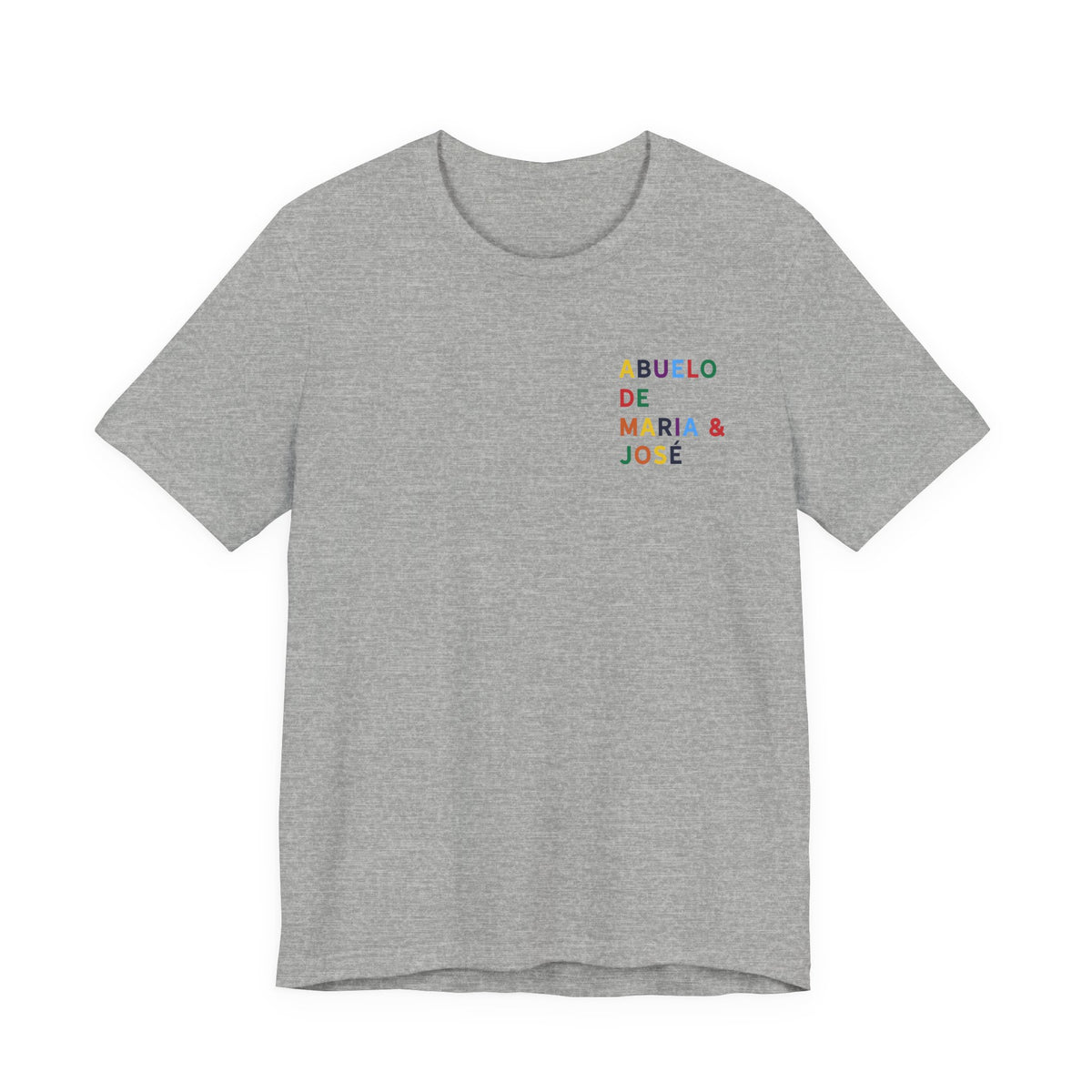 Camiseta Abuelo de con nombre multicolor