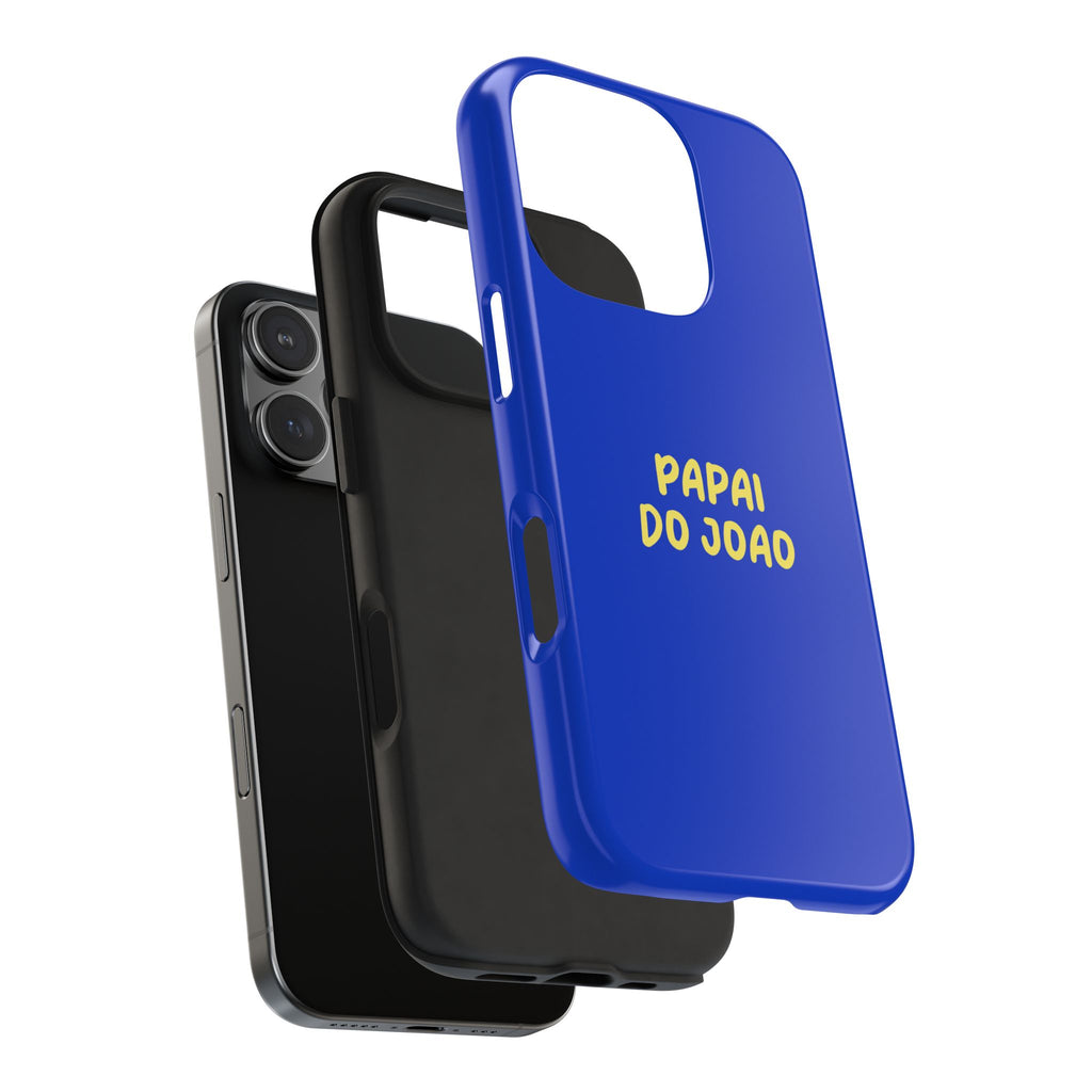 Capinha Azul com Texto Personalizado