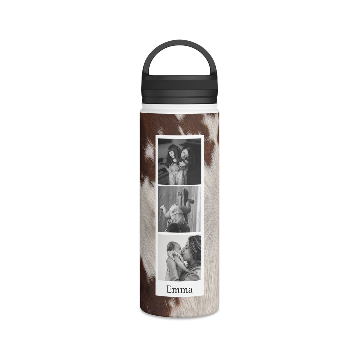 Garrafa de Água com Estampa Animal e Foto Personalizada