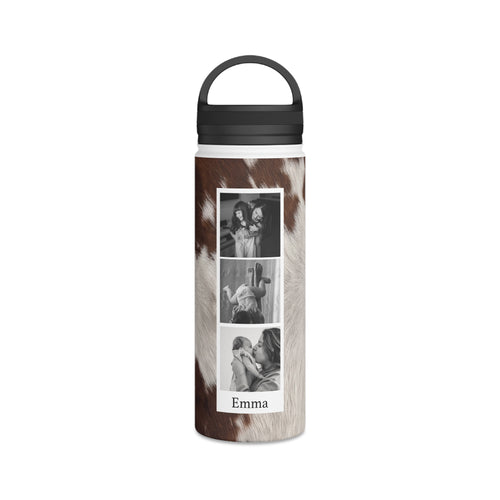Garrafa de Água com Estampa Animal e Foto Personalizada