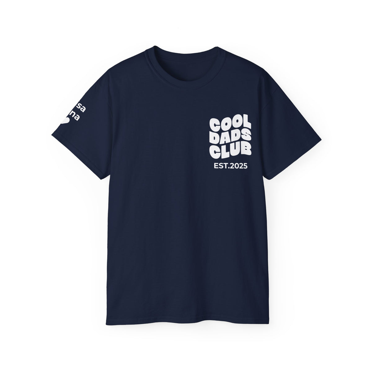 T-Shirt Cool Dads club and names on sleeve