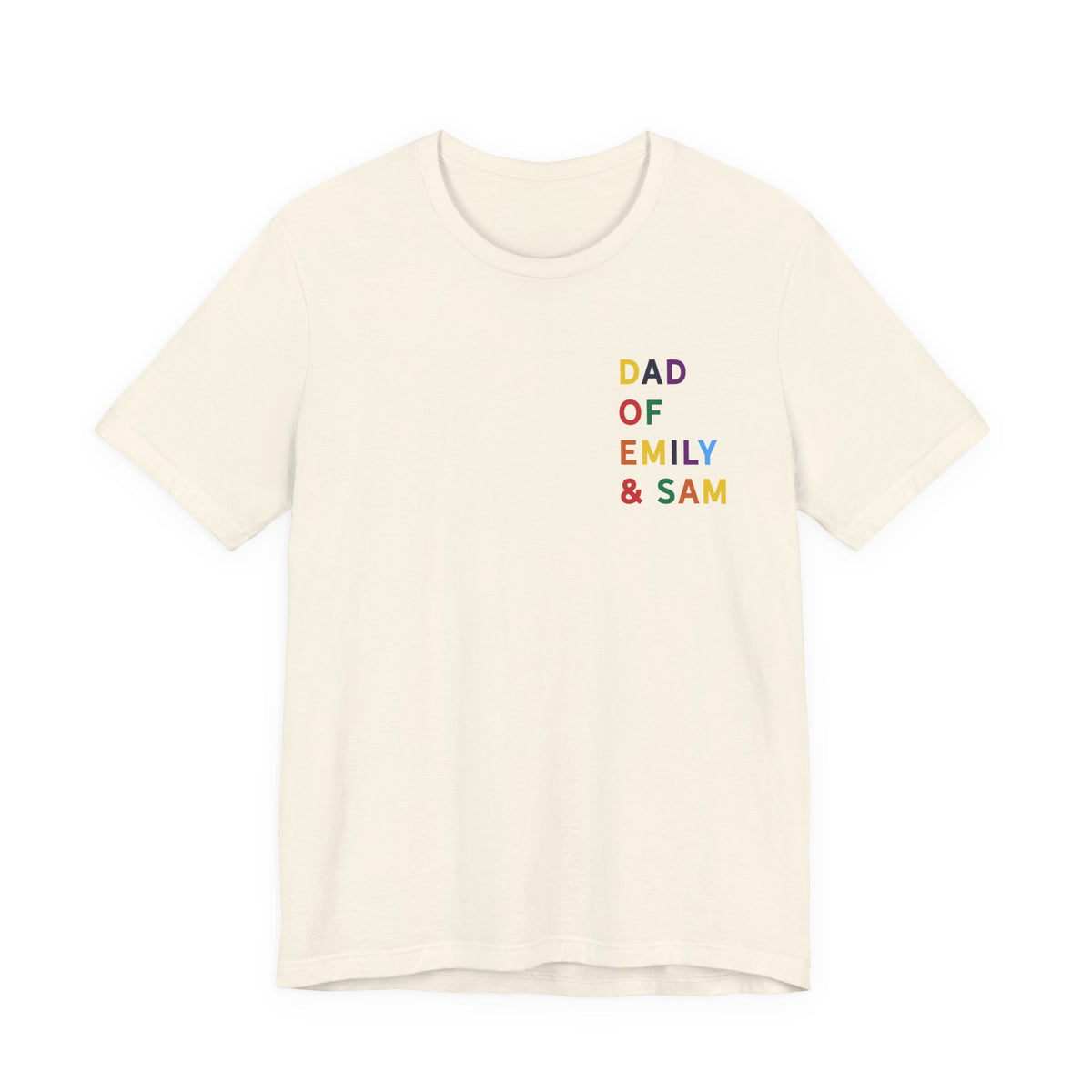 T-Shirt Dad of multicolored name daddy