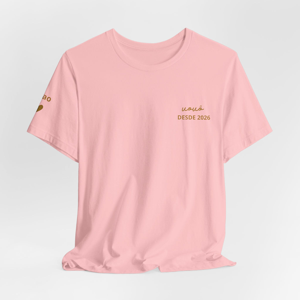 Camiseta Vovô com Data Estampada no Peito e Nomes na Manga