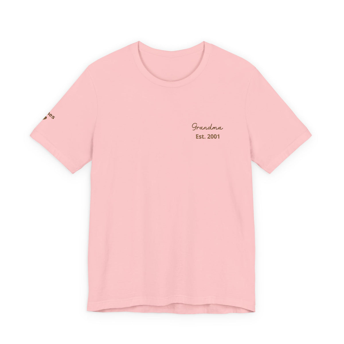Personalized Grandma Since T-Shirt Embroidered with Names