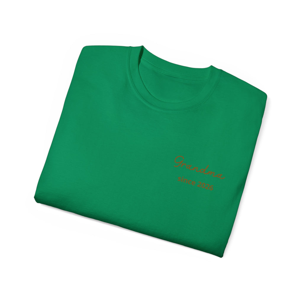 T-Shirt Grandma Since Date on Heart and Grandchildren’s First Names on Sleeve