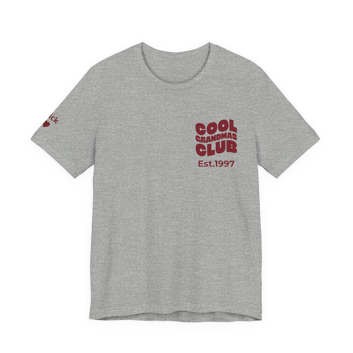 T-Shirt Cool Grandmas Club and Grandchildren's Names on Sleeve