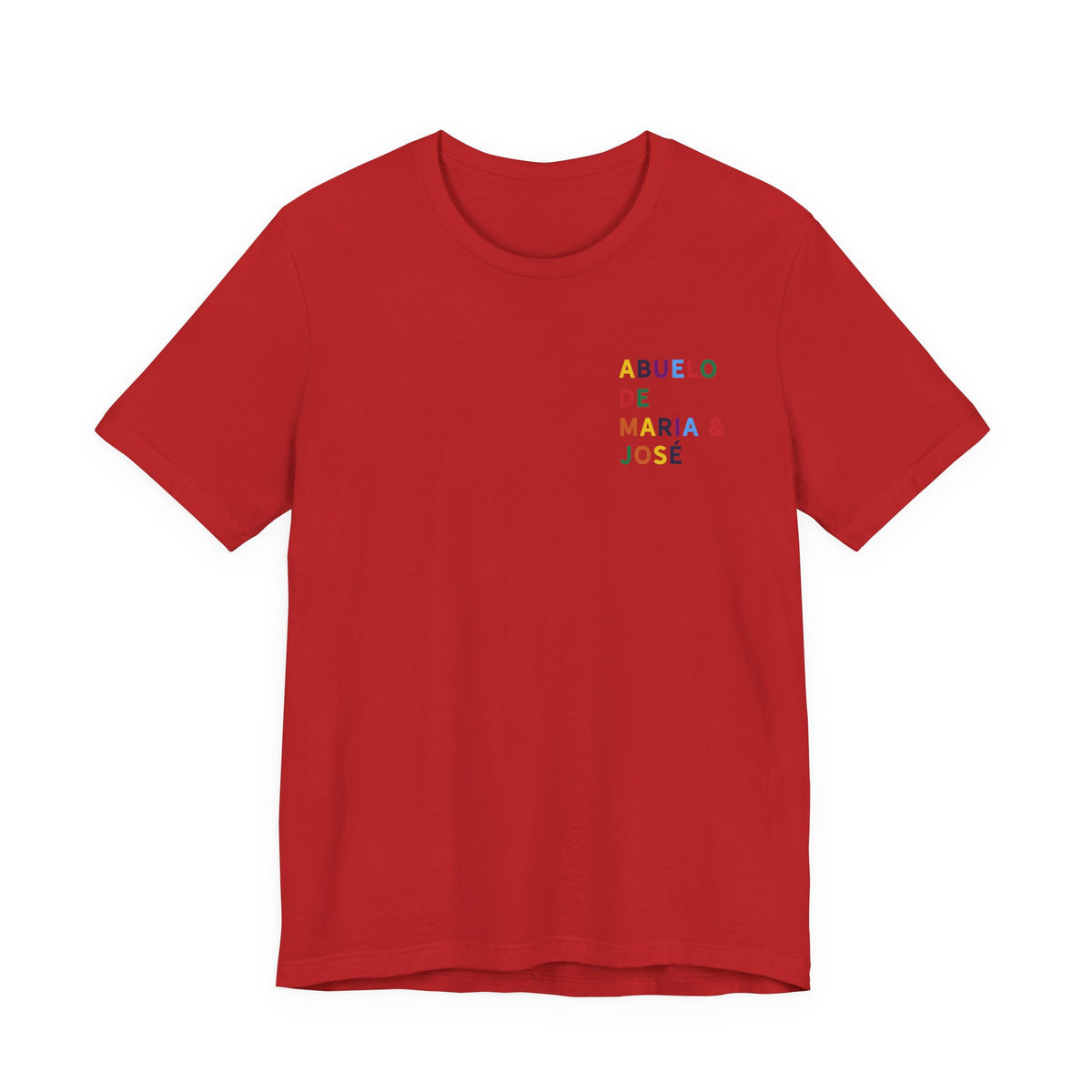 Camiseta Abuelo de con nombre multicolor