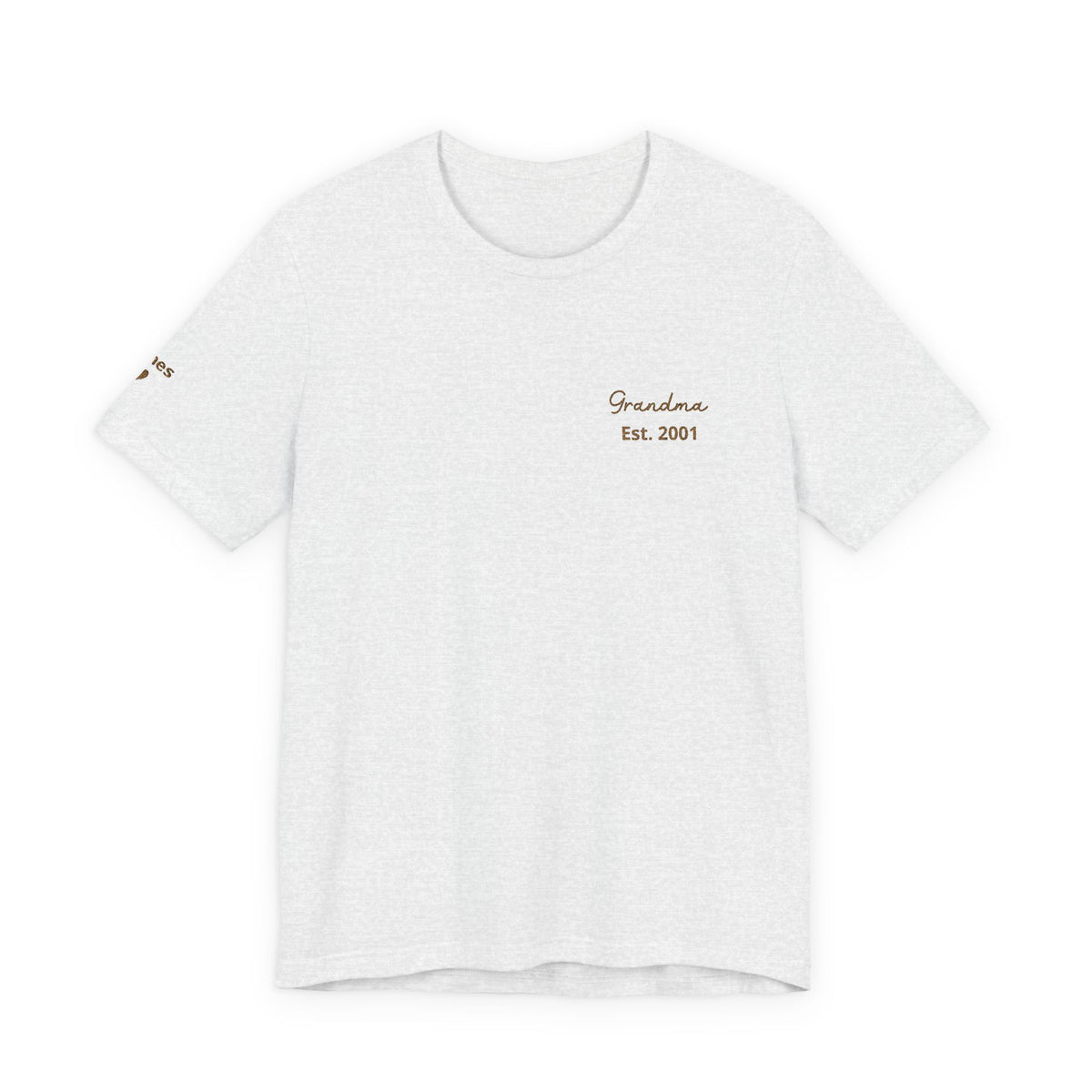 Personalized Grandma Since T-Shirt Embroidered with Names