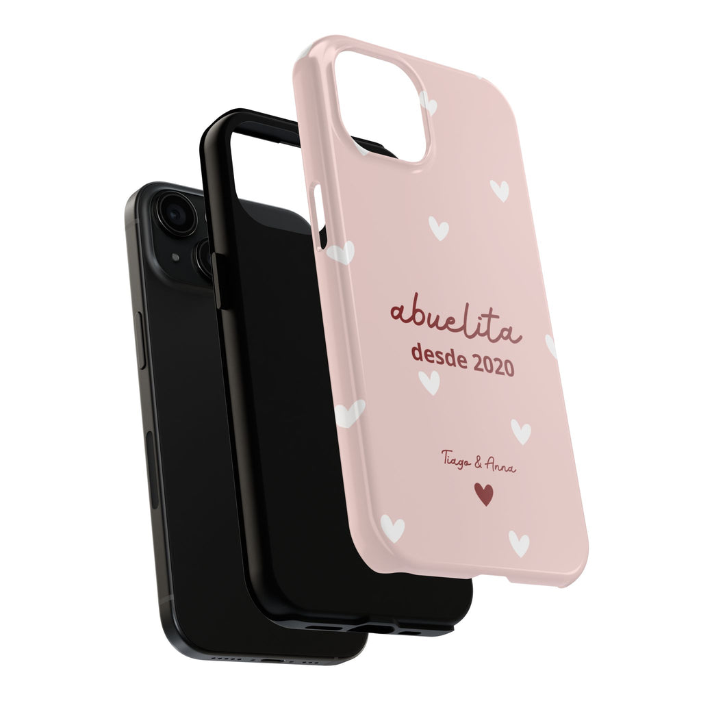 Funda Mamá o Abuelita Personalizada con Fecha y Nombres