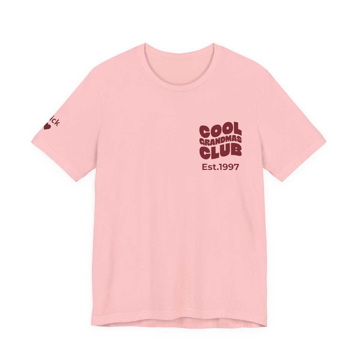 T-Shirt Cool Grandmas Club and Grandchildren's Names on Sleeve
