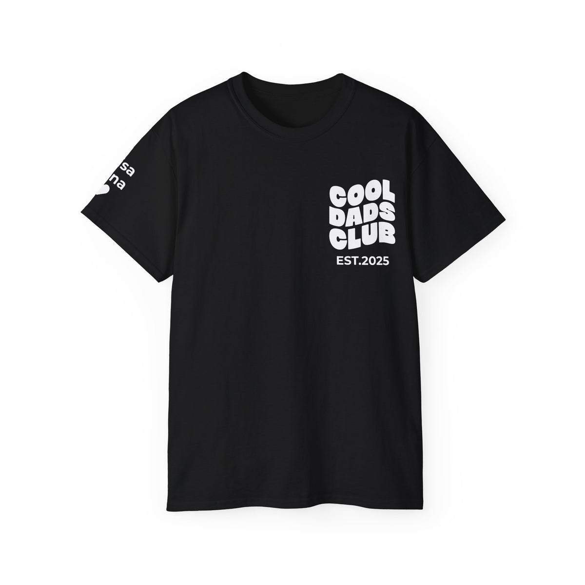 T-Shirt Cool Dads club and names on sleeve