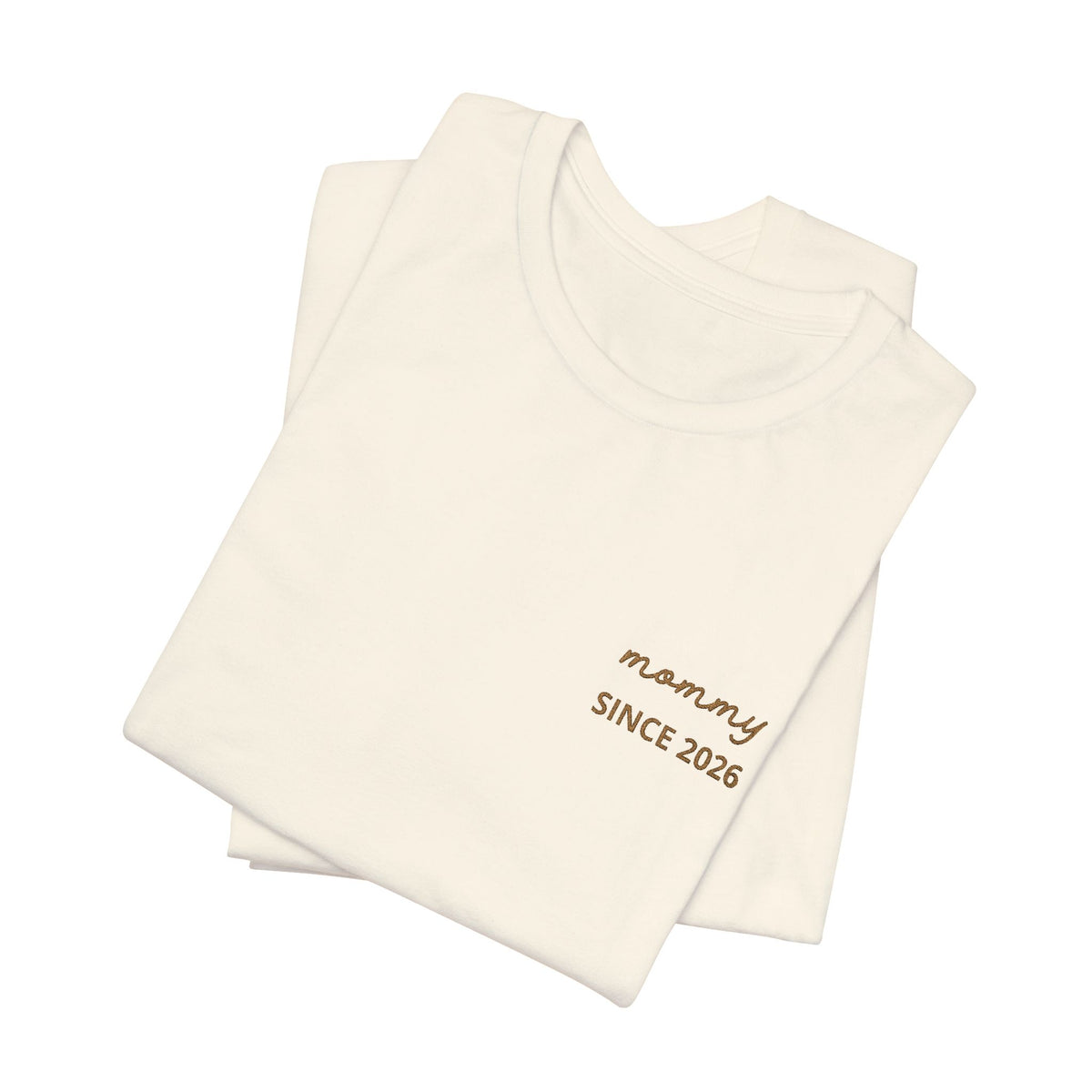 Tshirt Personalized Mom Est Embroidered Heart & Sleeve Tee