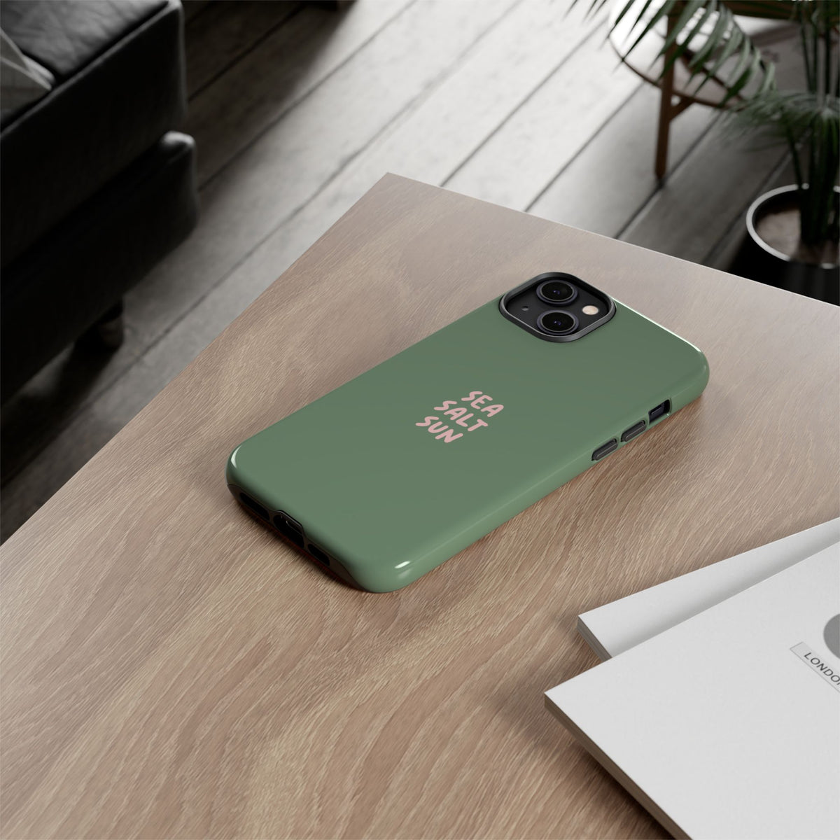 Phone Case Green color with custom text
