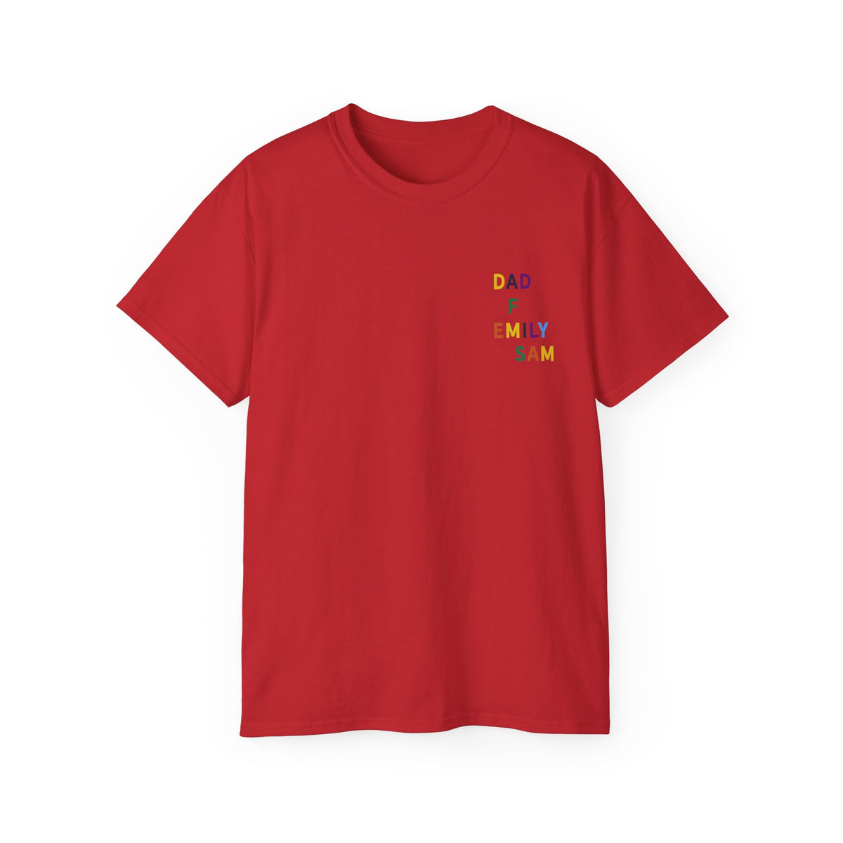 T-Shirt Dad of multicolored name daddy