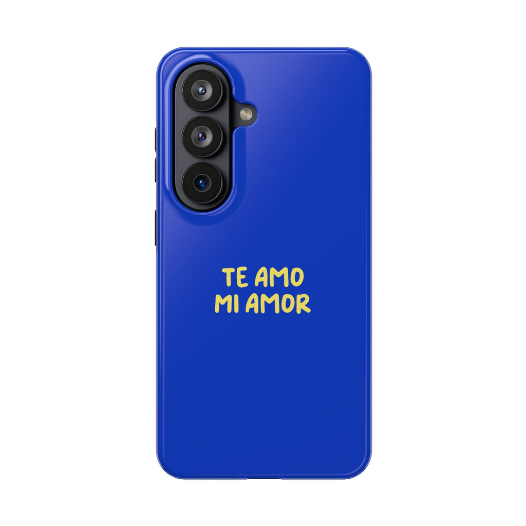 Funda para Teléfono Azul con Texto Personalizado
