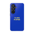 Funda para Teléfono Azul con Texto Personalizado