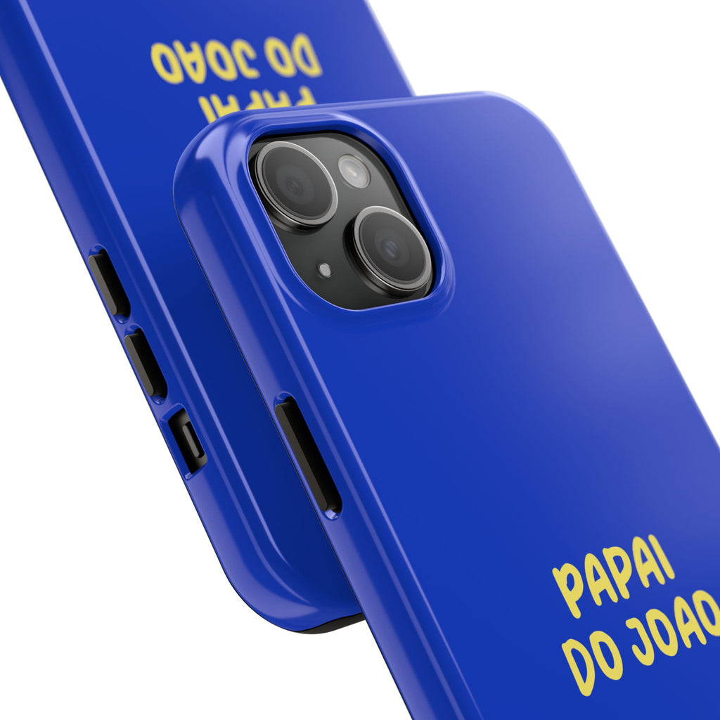 Capinha Azul com Texto Personalizado