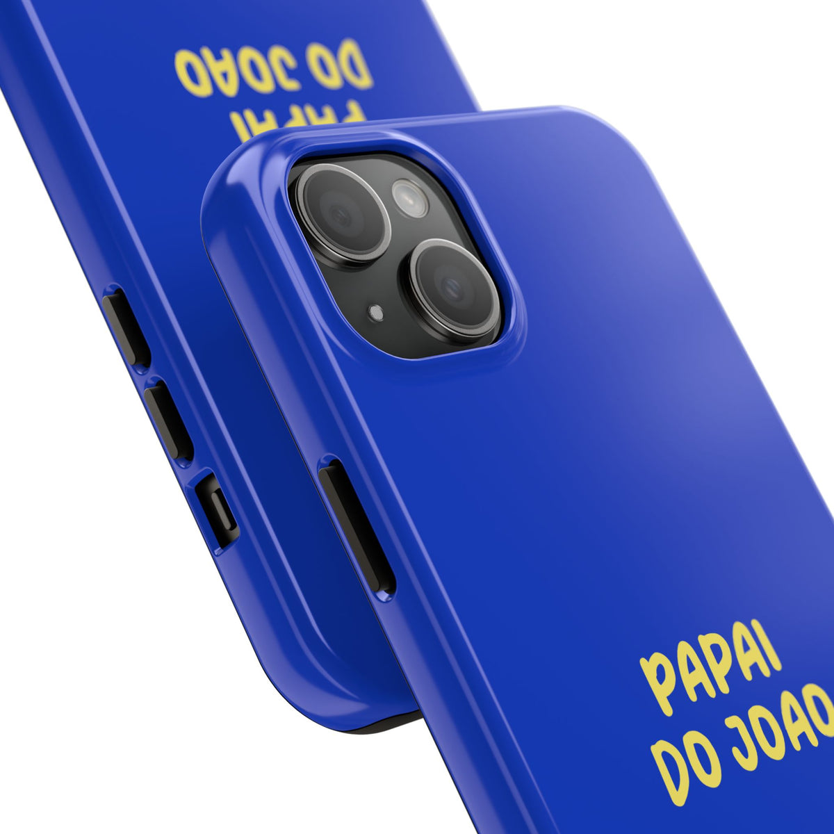 Capinha Azul com Texto Personalizado