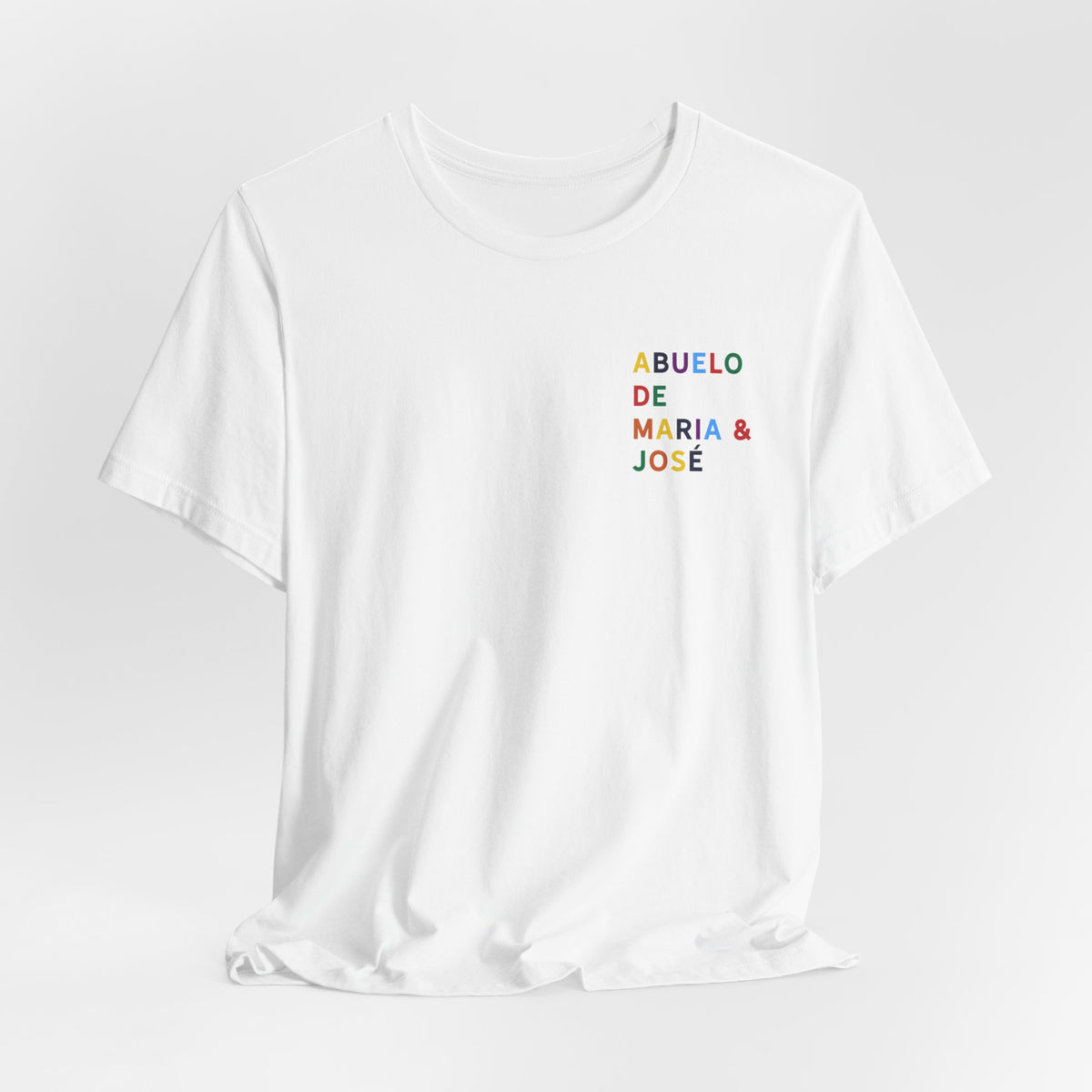 Camiseta Abuelo de con nombre multicolor