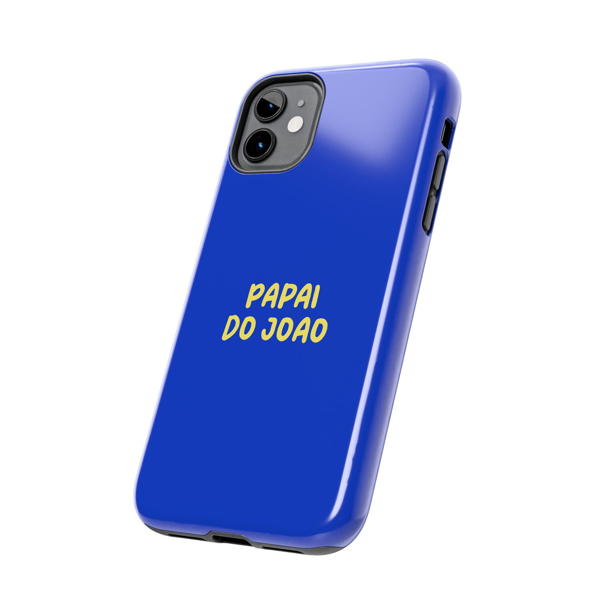 Capinha Azul com Texto Personalizado