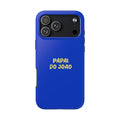 Capinha Azul com Texto Personalizado