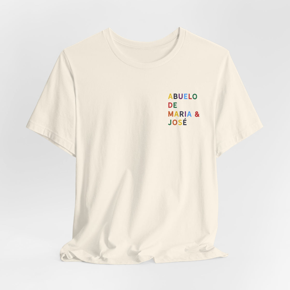 Camiseta Abuelo de con nombre multicolor