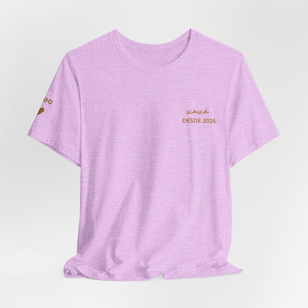 Camiseta Vovô com Data Estampada no Peito e Nomes na Manga