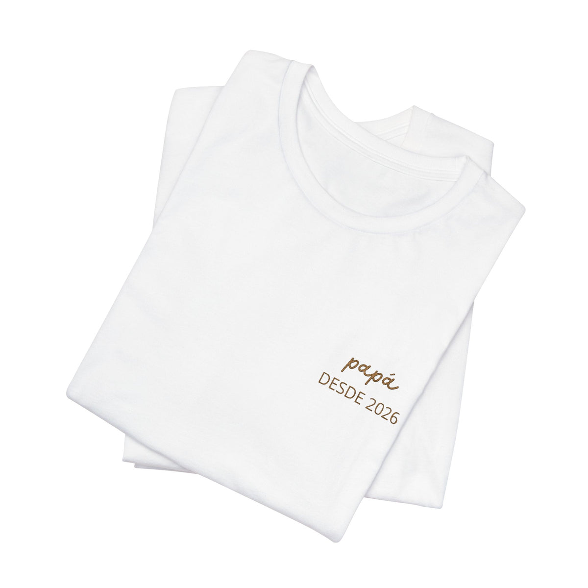 Camiseta Papá Personalizada Bordada con Fecha y Nombres