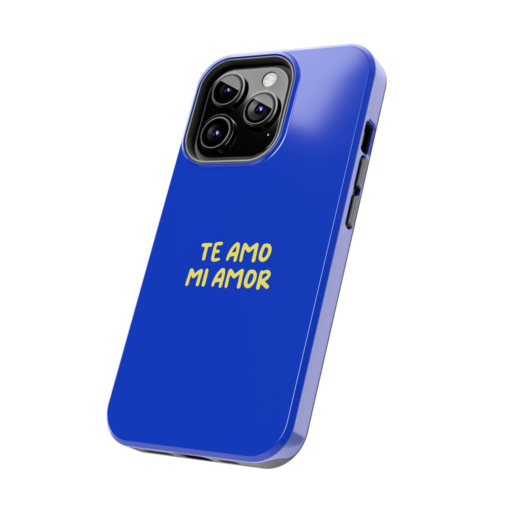 Funda para Teléfono Azul con Texto Personalizado