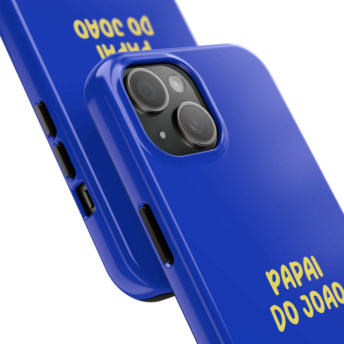 Capinha Azul com Texto Personalizado