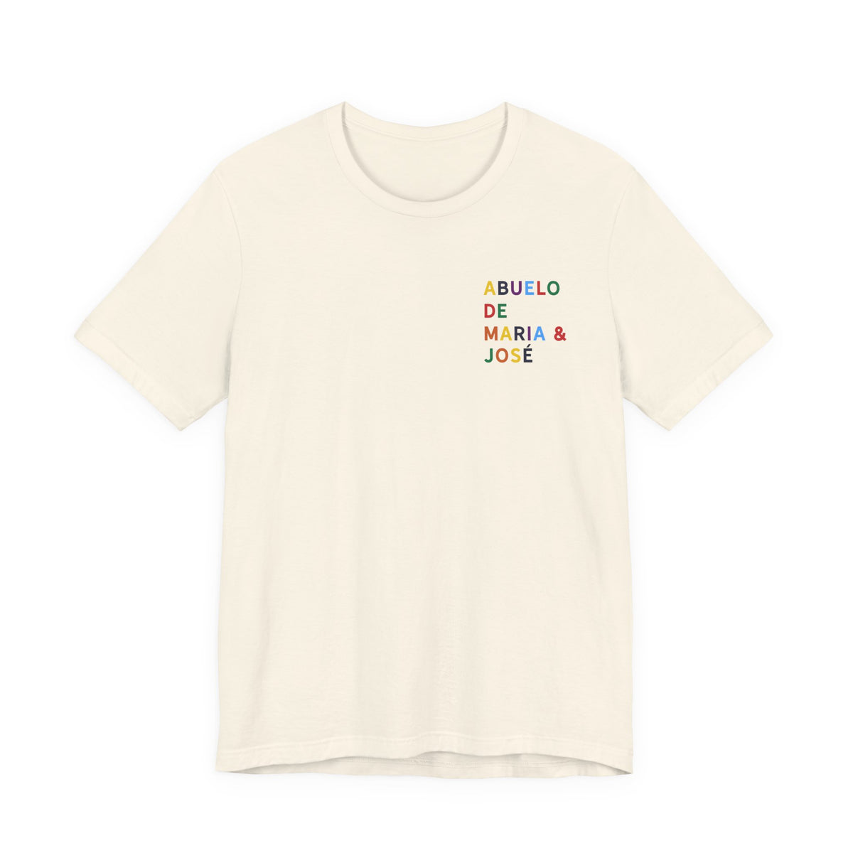 Camiseta Abuelo de con nombre multicolor