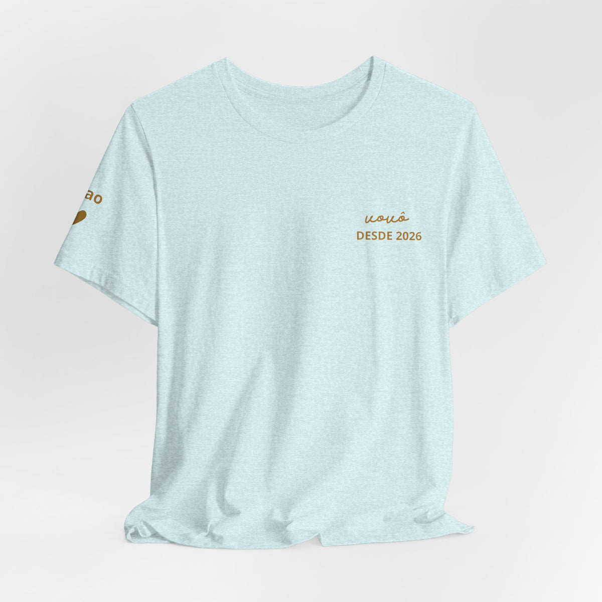 Camiseta Vovô com Data Estampada no Peito e Nomes na Manga