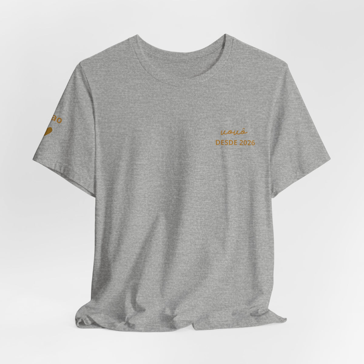 Camiseta Vovô com Data Estampada no Peito e Nomes na Manga