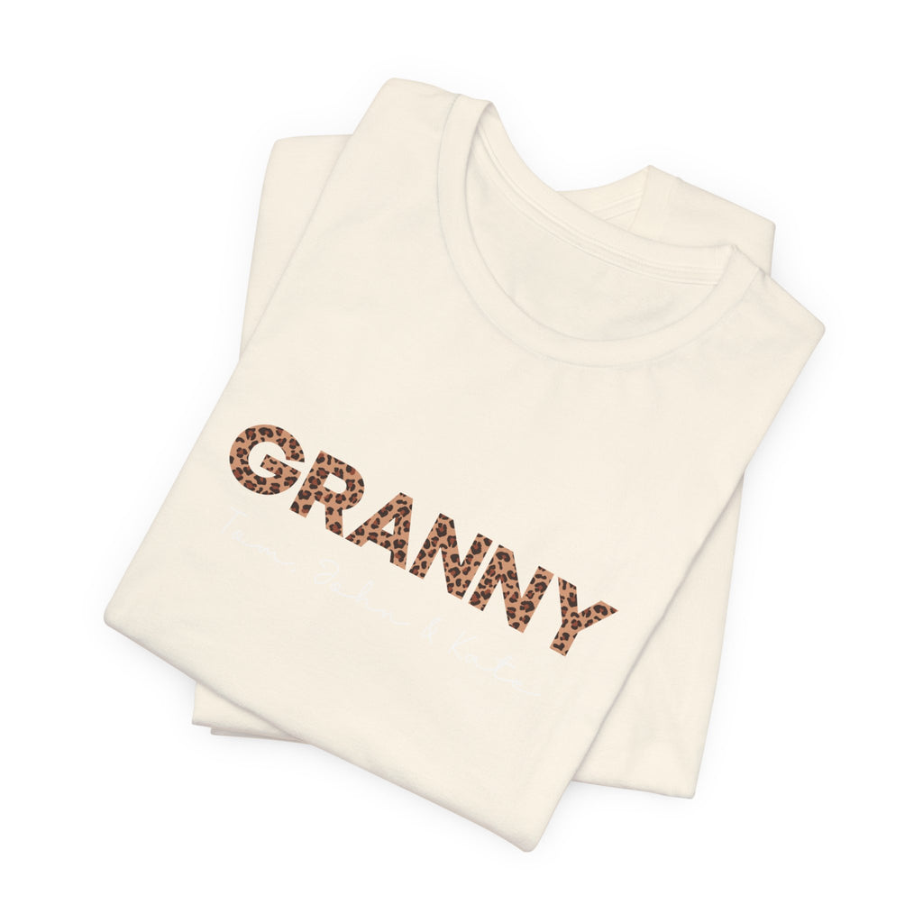 Personalized Leopard Granny T-Shirt