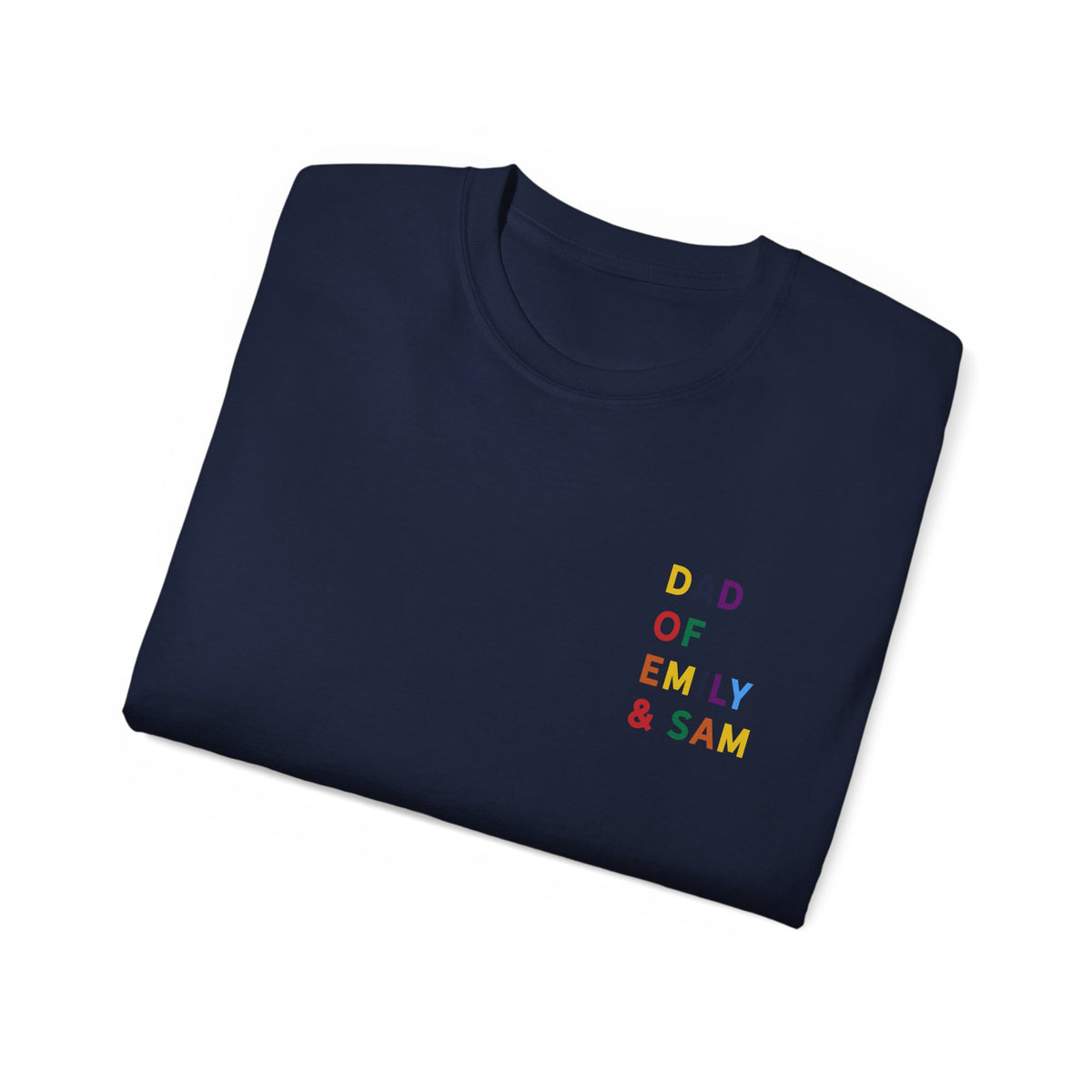 T-Shirt Dad of multicolored name daddy