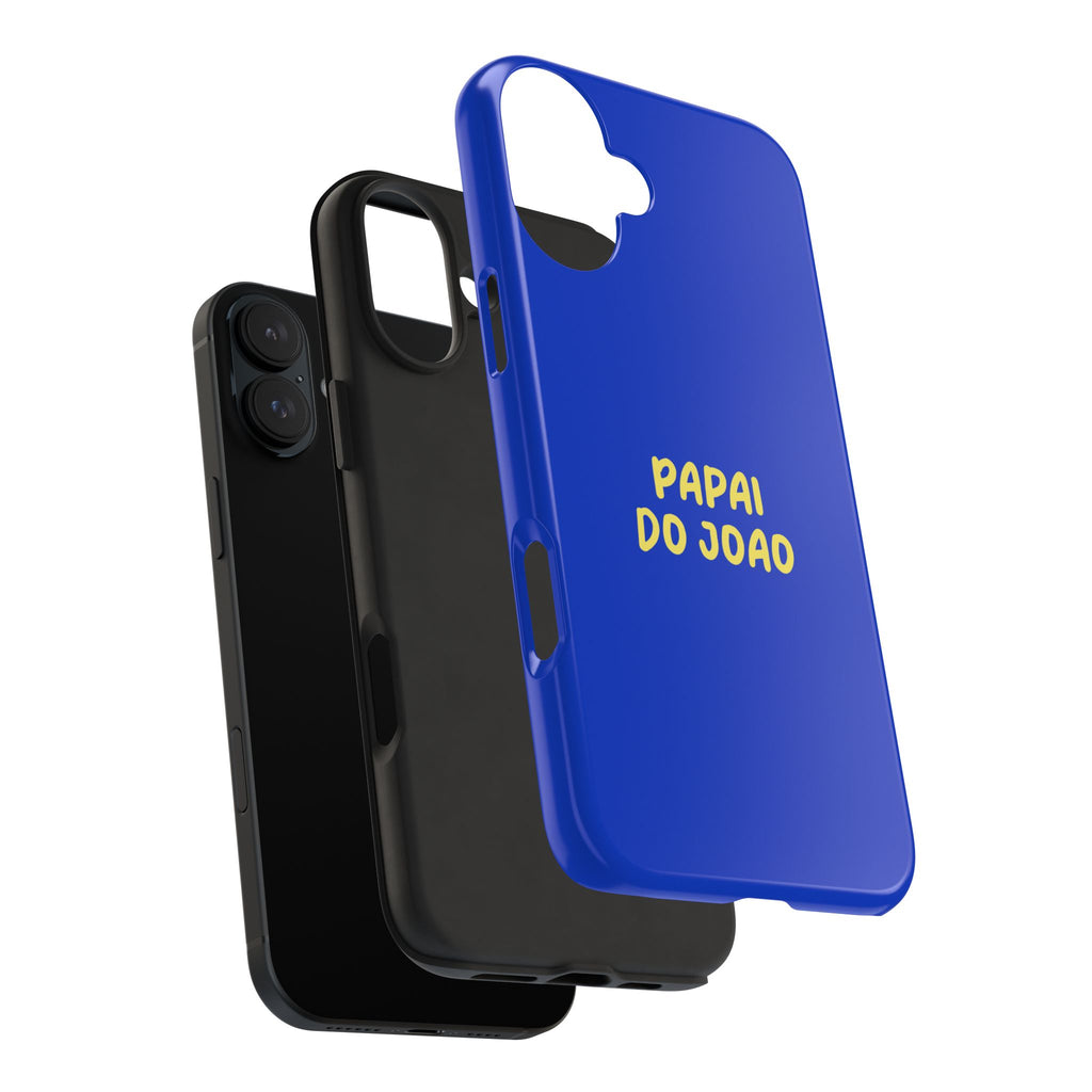 Capinha Azul com Texto Personalizado