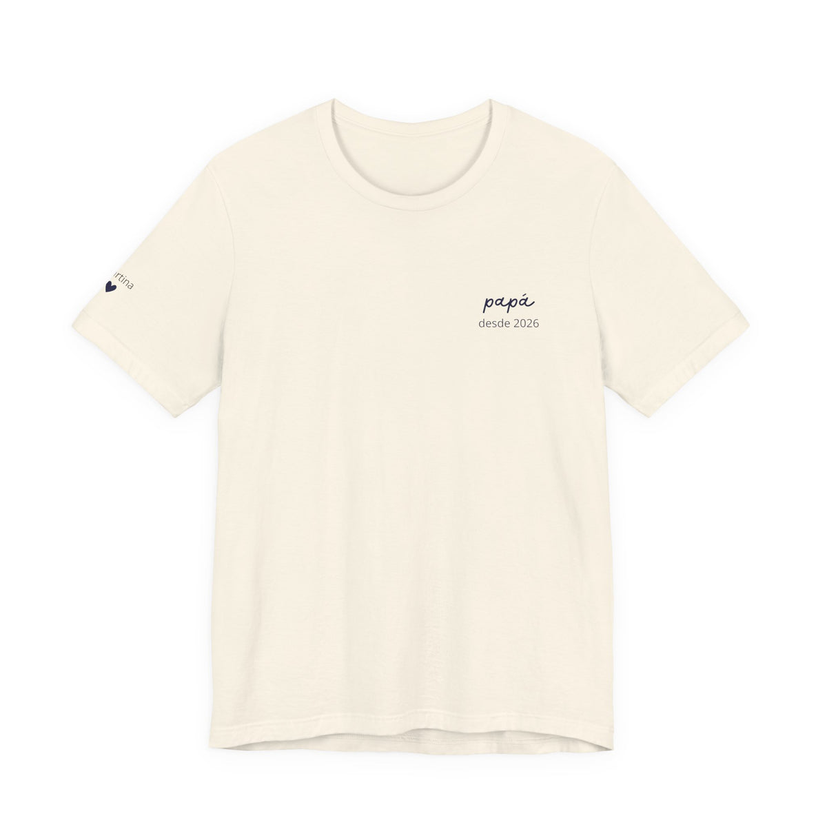 Camiseta Papá Personalizada Impresa con Fecha y Nombres