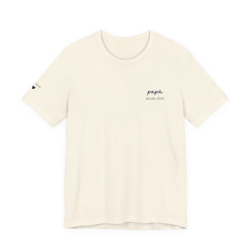 Camiseta Papá Personalizada Impresa con Fecha y Nombres