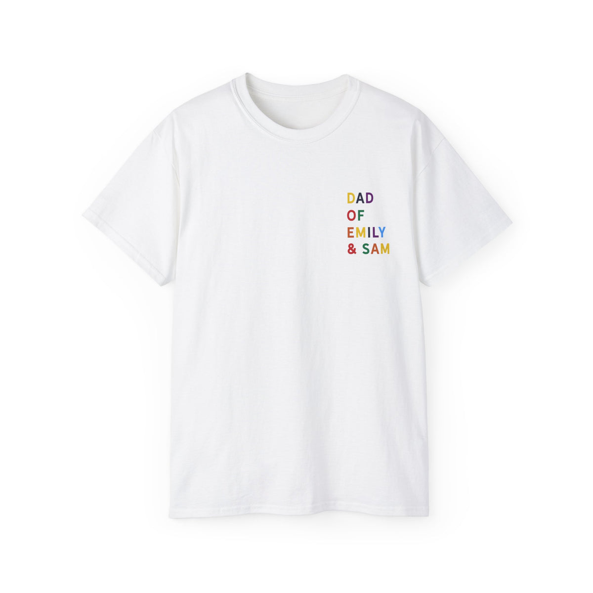 T-Shirt Dad of multicolored name daddy