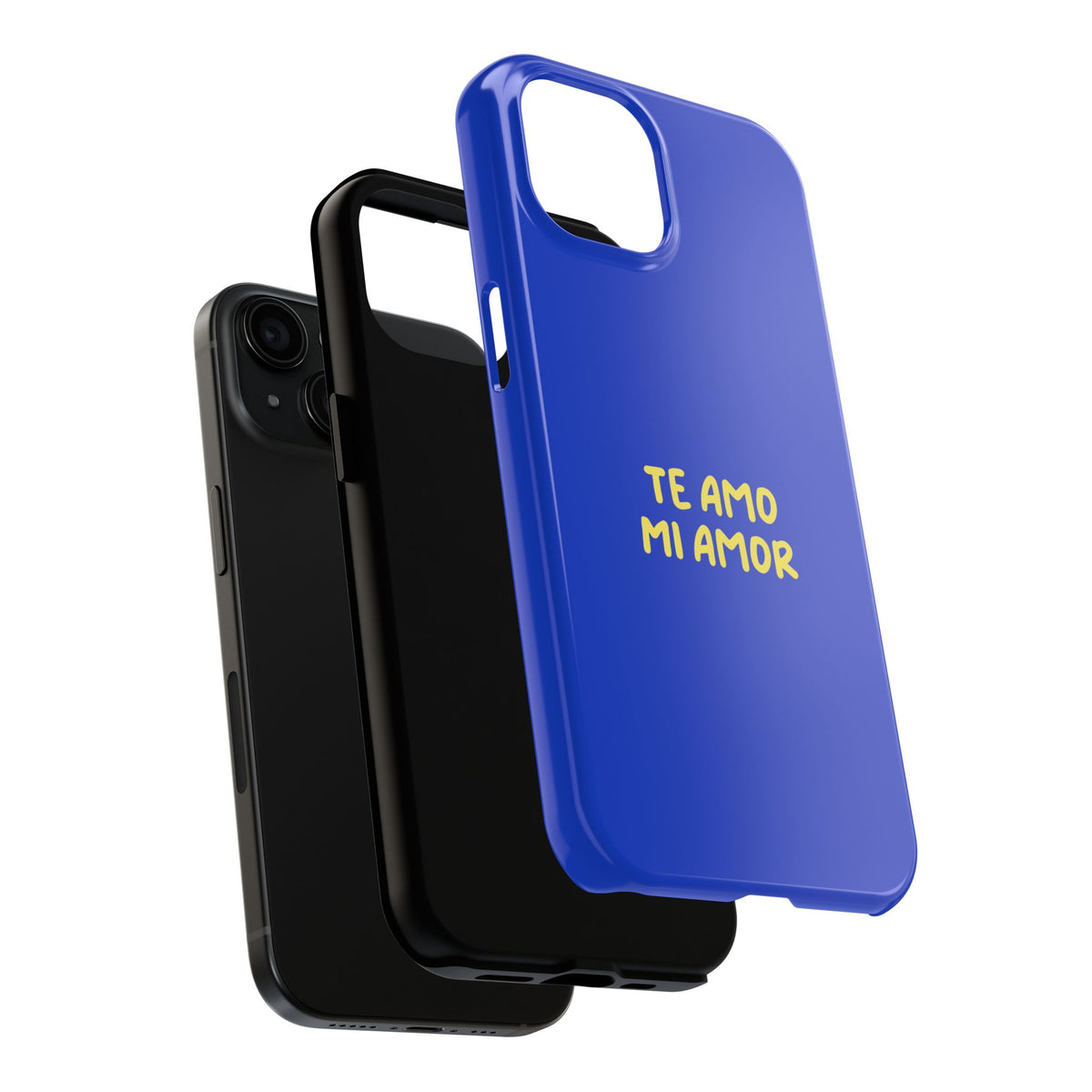 Funda para Teléfono Azul con Texto Personalizado