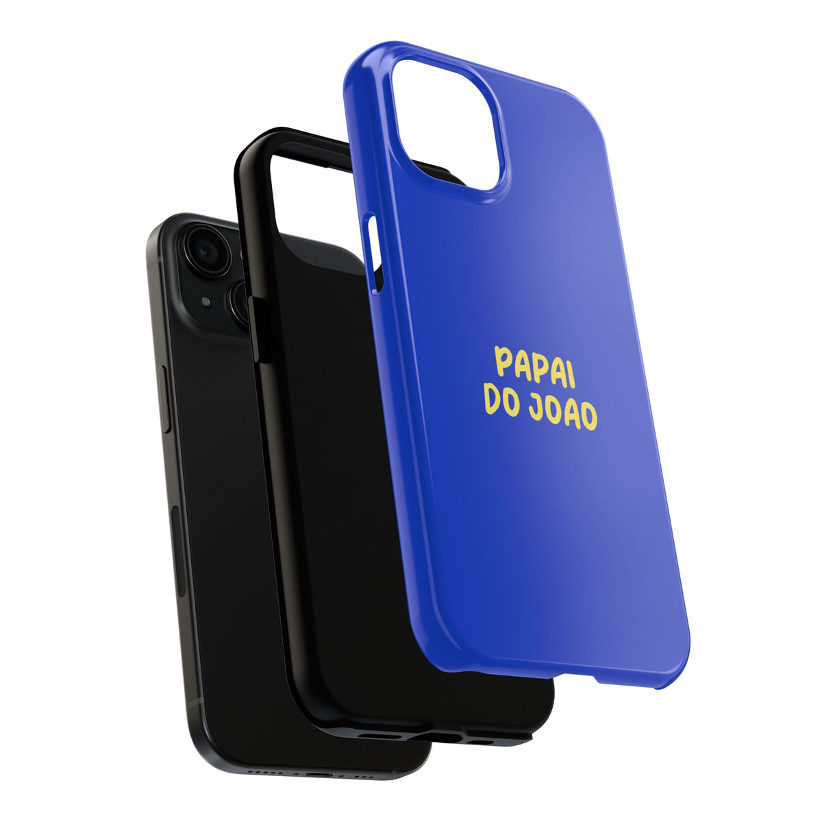 Capinha Azul com Texto Personalizado