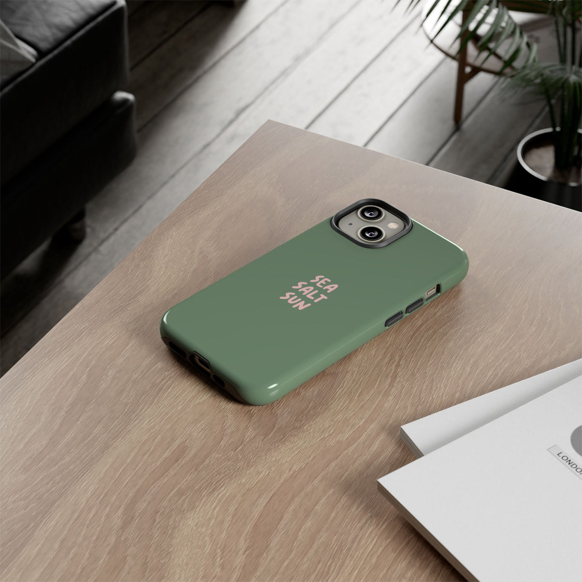 Phone Case Green color with custom text