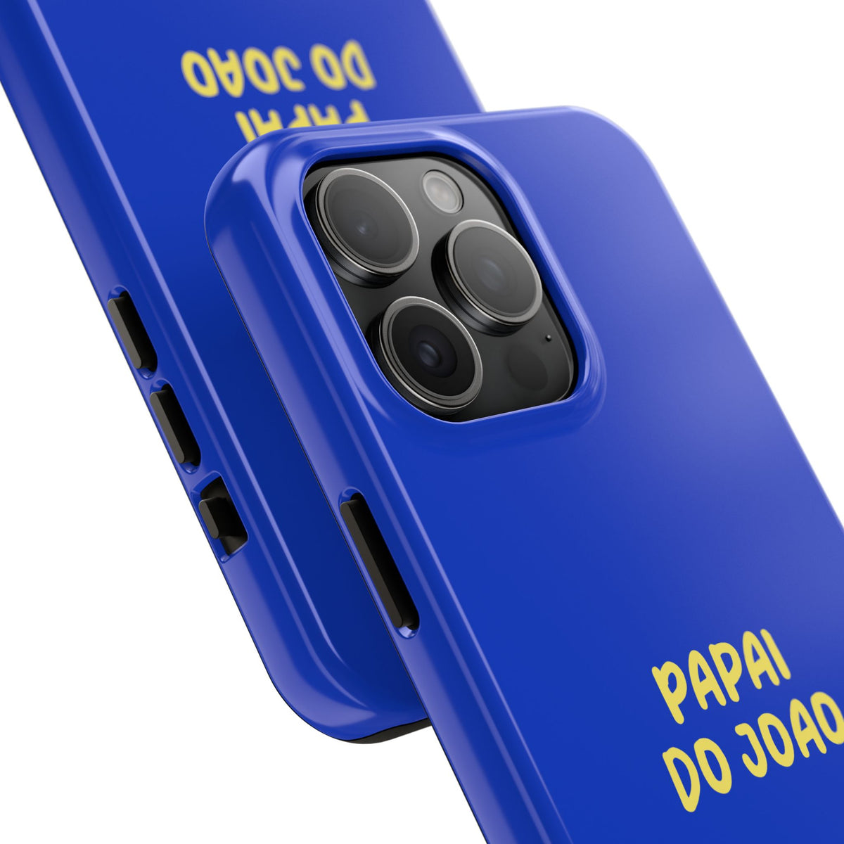 Capinha Azul com Texto Personalizado