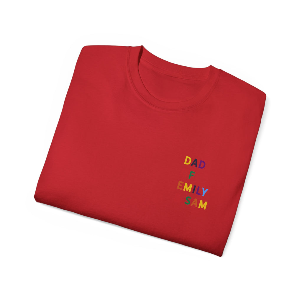 T-Shirt Dad of multicolored name daddy