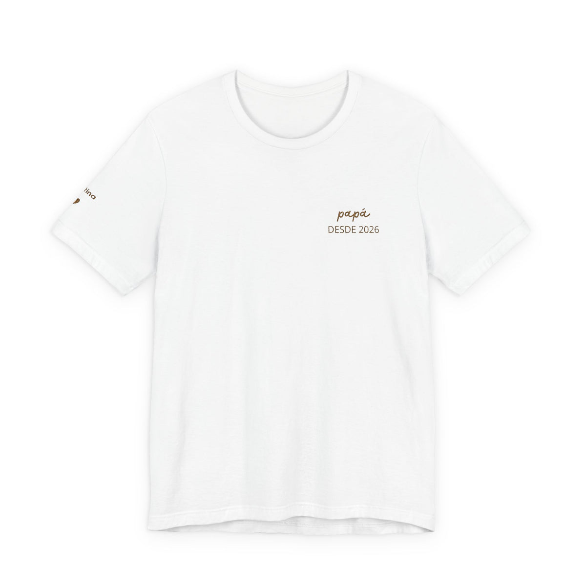 Camiseta Papá Personalizada Bordada con Fecha y Nombres