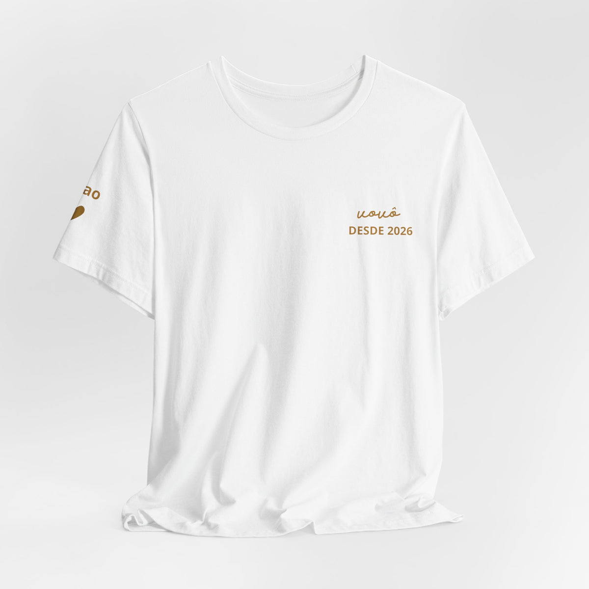 Camiseta Vovô com Data Estampada no Peito e Nomes na Manga