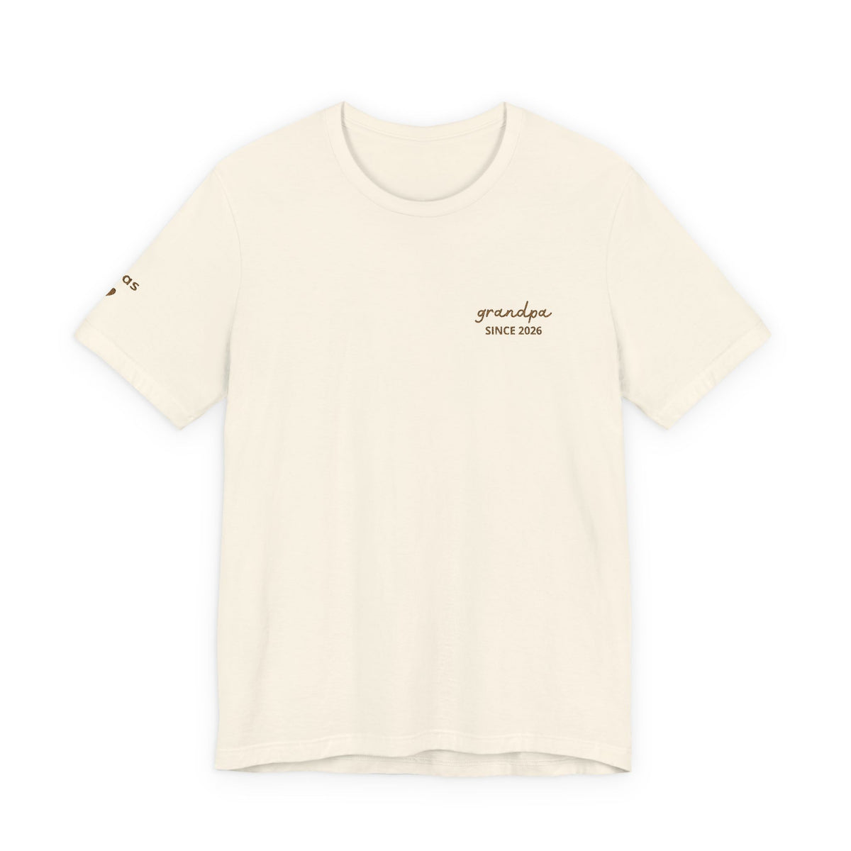 Personalized Grandpa Since T-Shirt Embroidered with Names