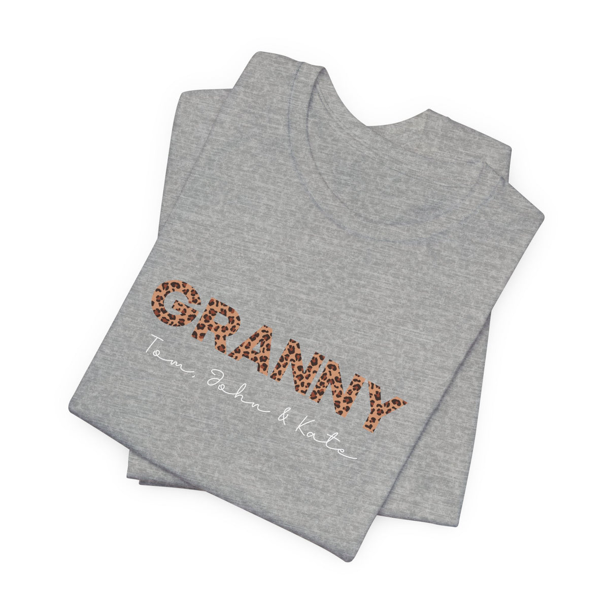 Personalized Leopard Granny T-Shirt