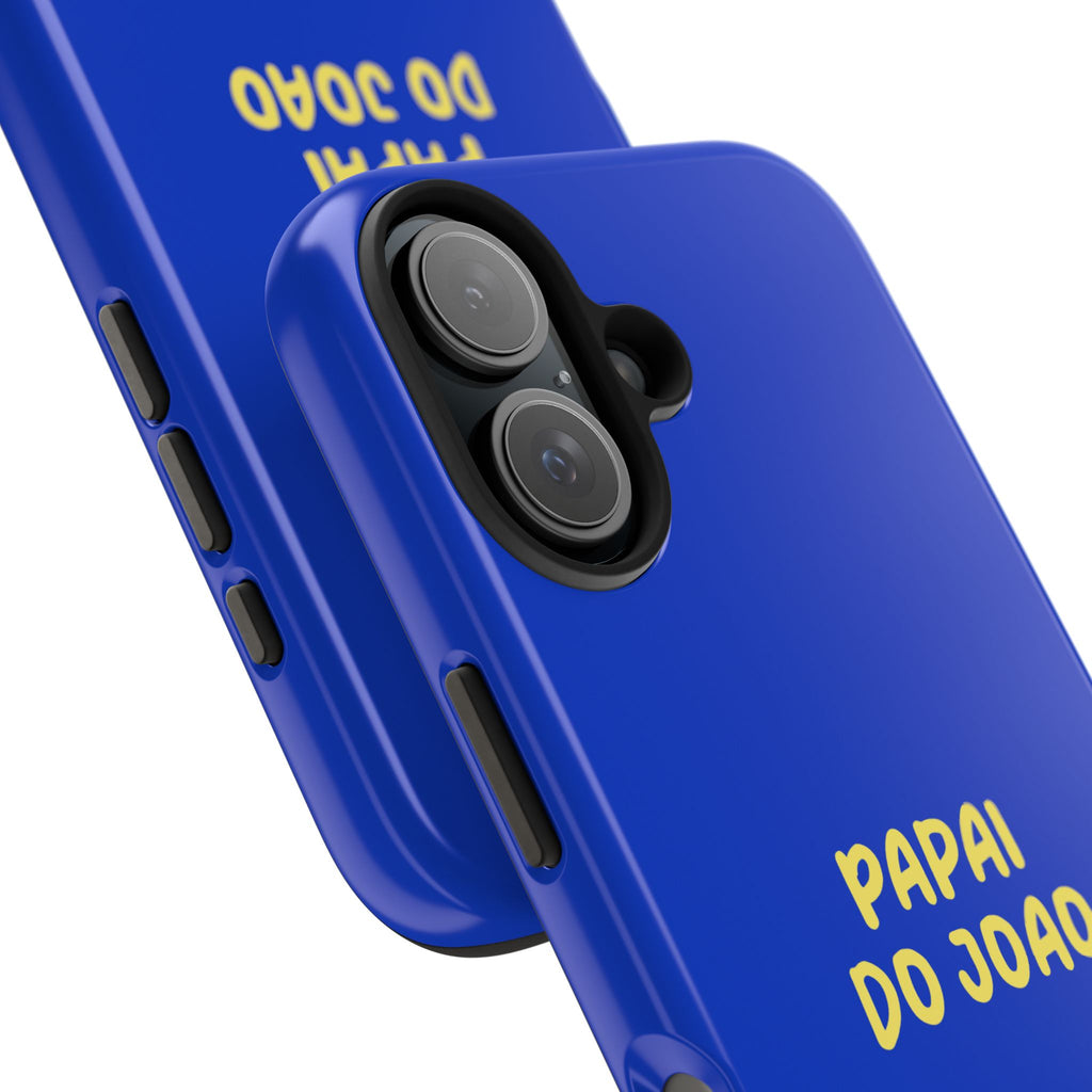 Capinha Azul com Texto Personalizado
