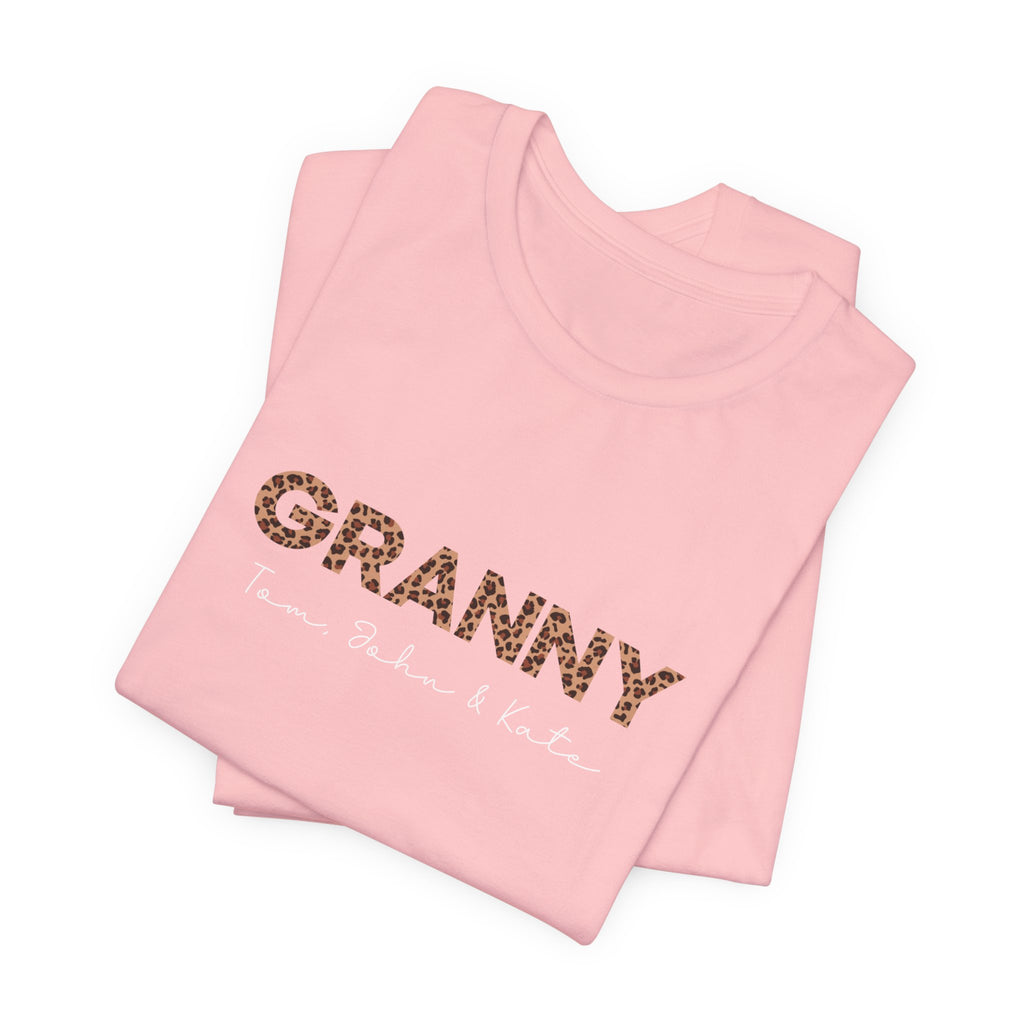 Personalized Leopard Granny T-Shirt